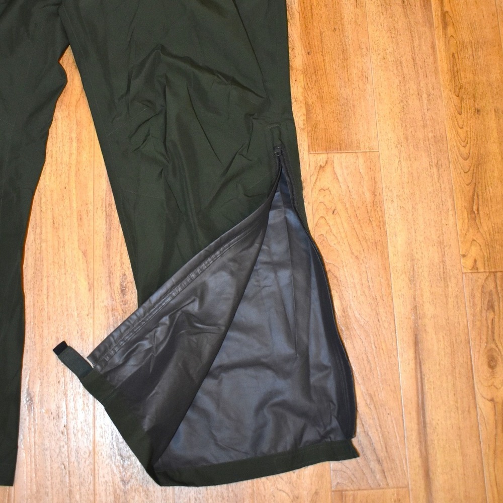 Cabelas Gore-Tex Paclite Shell Rain Pants Mens L Green Excellent Waterproof - Picture 3 of 5